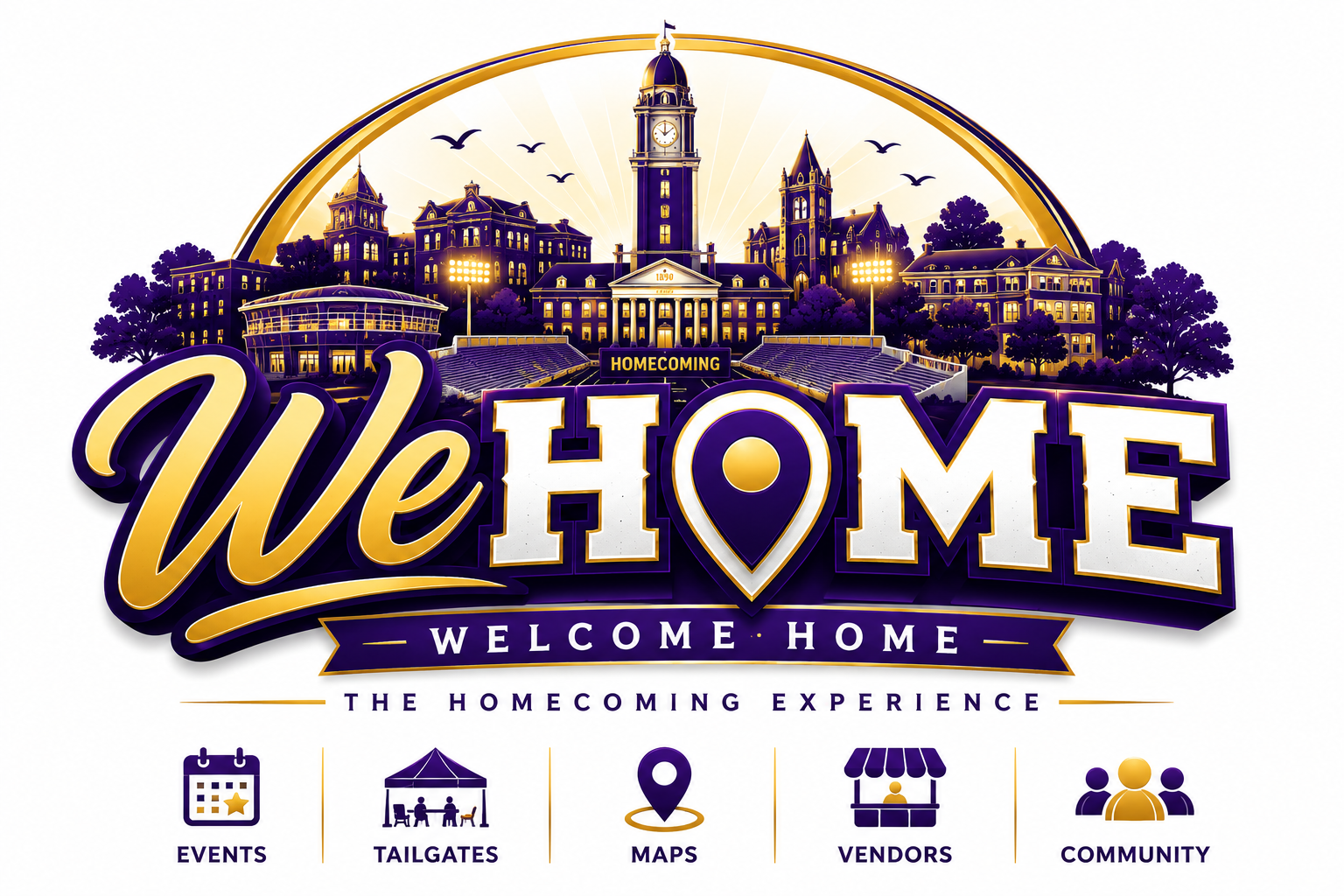 WeHOME — the homecoming experience: events, tailgates, maps, vendors, community